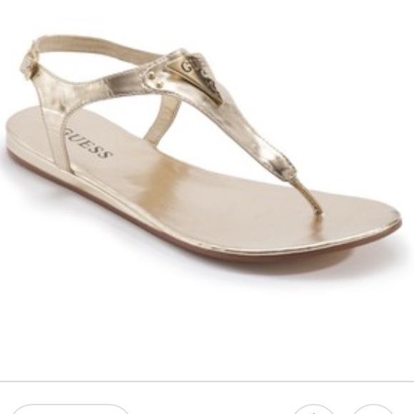 rose gold guess sandals